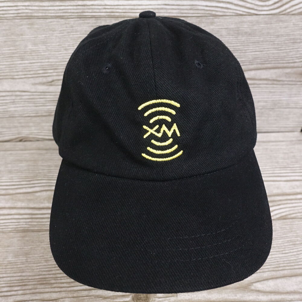 XM SATELLITE RADIO SIRIUS BLACK STRAPBACK‎ PROMO BASEBALL HAT CAP